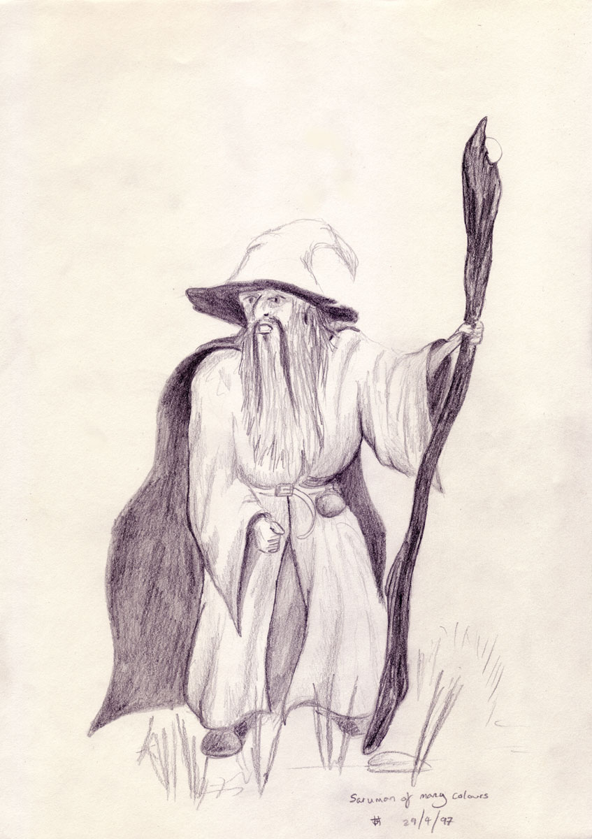 Drawing of Saruman from Lord of the Rings
