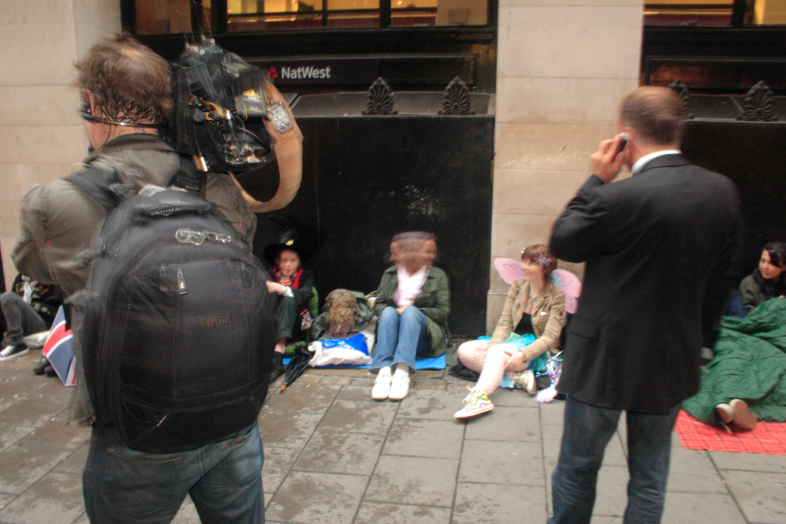 People queueing up for the Harry Potter book launch in London.