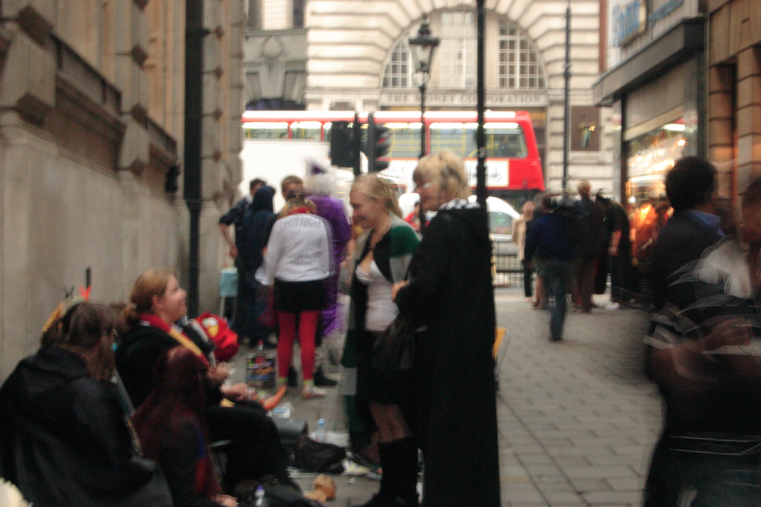 People queueing up for the Harry Potter book launch in London.