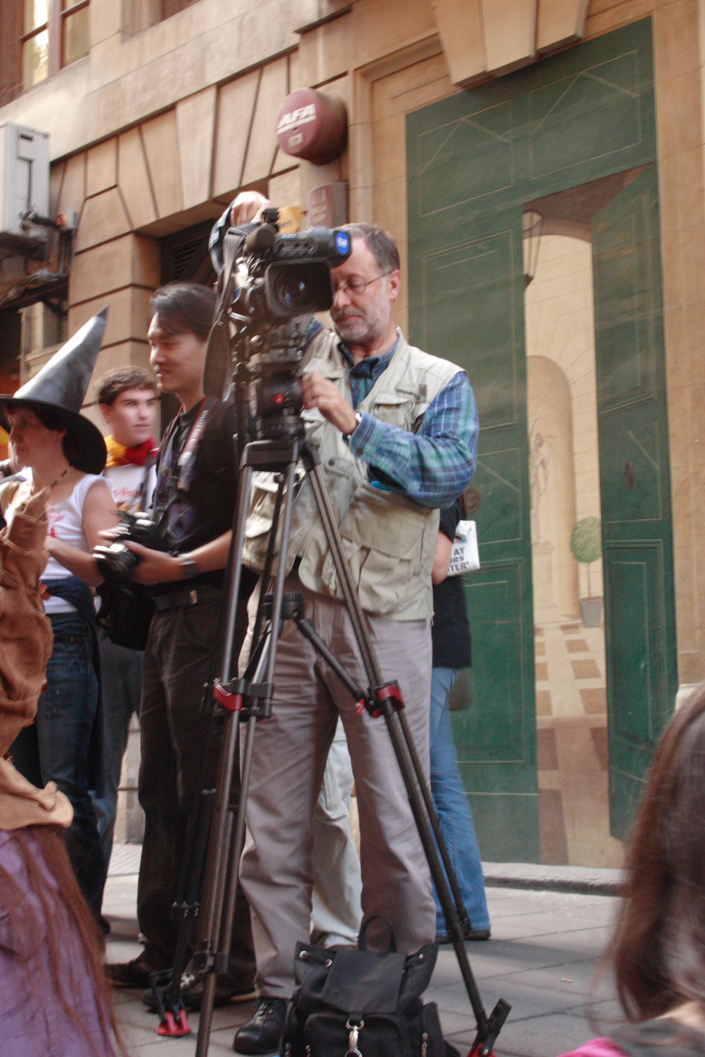 People queueing up for the Harry Potter book launch in London, I hope I was not filmed
