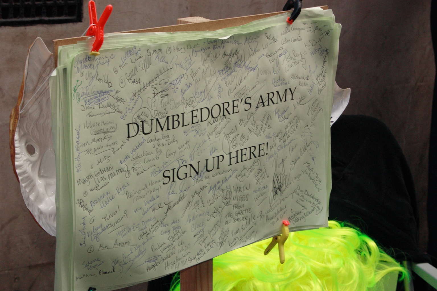 People queueing up for the Harry Potter book launch in London - ok so Dumbledores Army is a bit over subscribed!