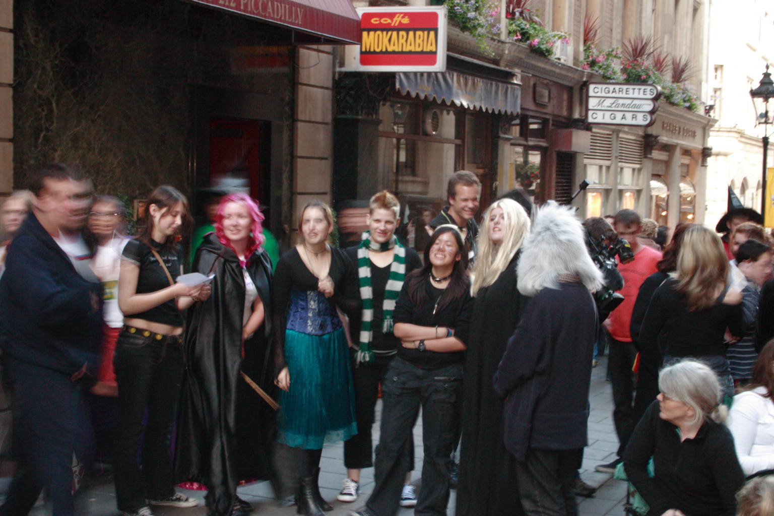People queueing up for the Harry Potter book launch in London.