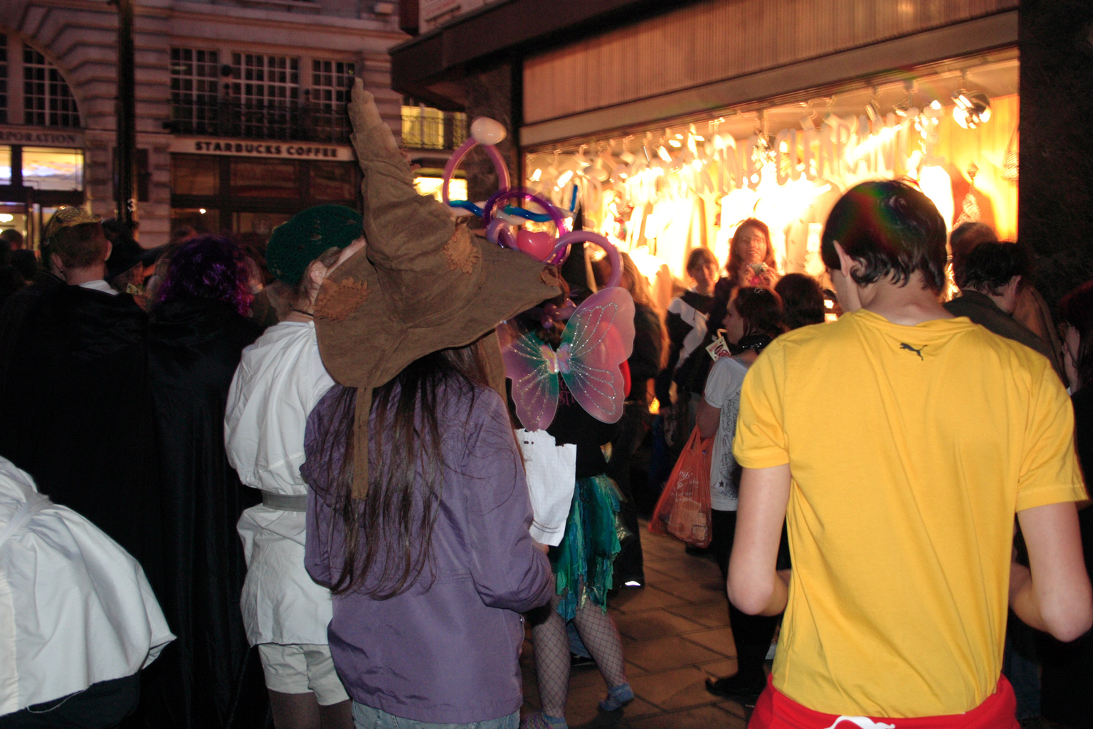 People queueing up for the Harry Potter book launch in London.