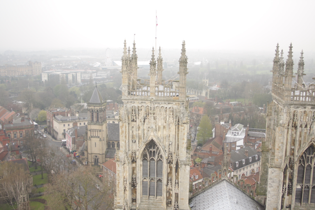 View from the top of York Minster Cathedral