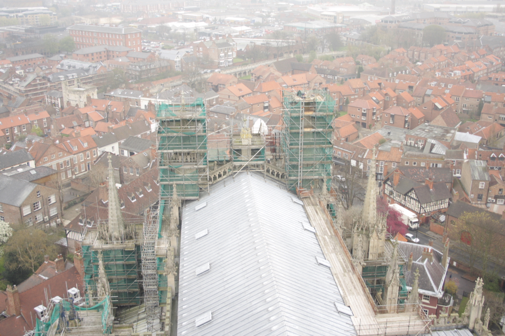 View from the top of York Minster Cathedral