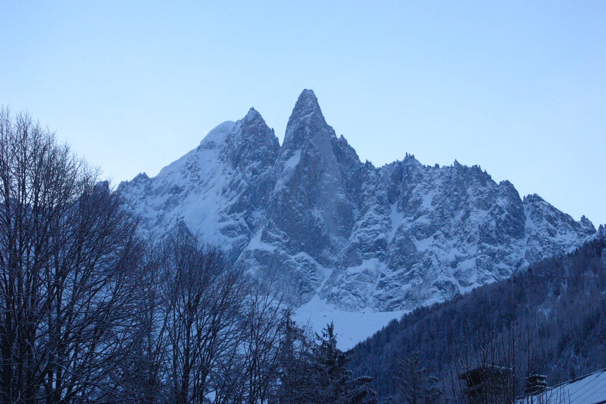 Mountains above Chamonix in France
