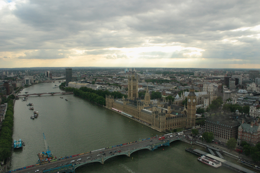 The Thames looking westward from the London Eye