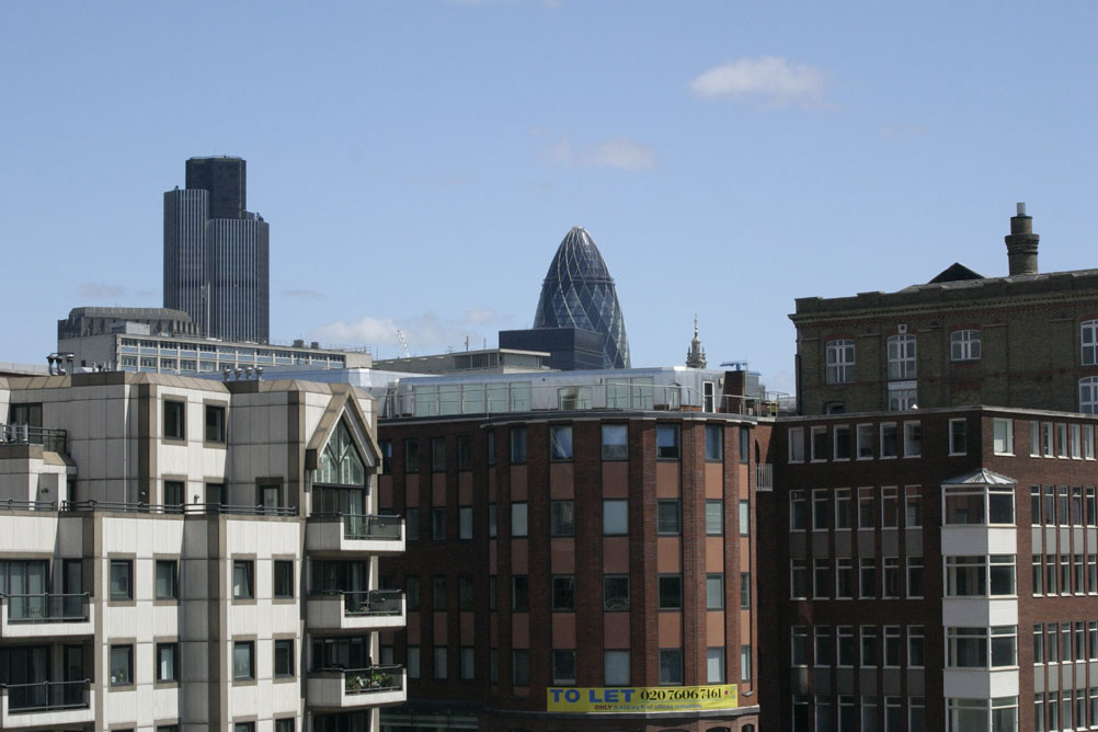 Swiss Re Tower from the Millennium Bridge.