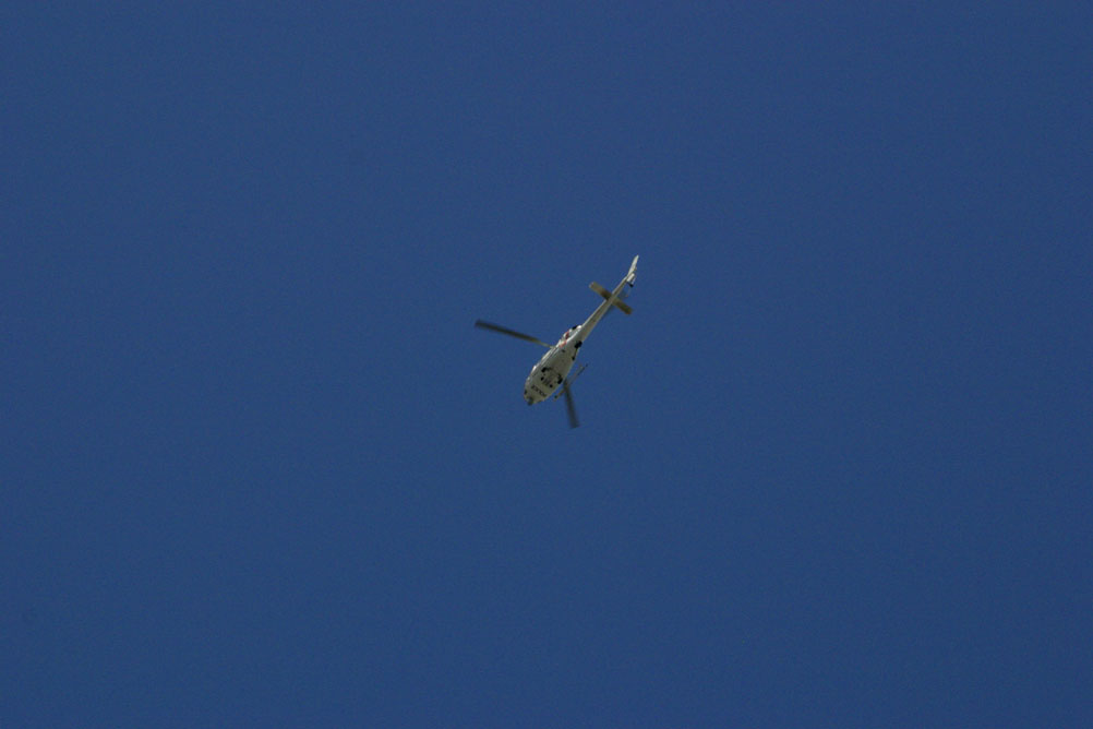 Police Helicopter on patrol over the South Bank.
