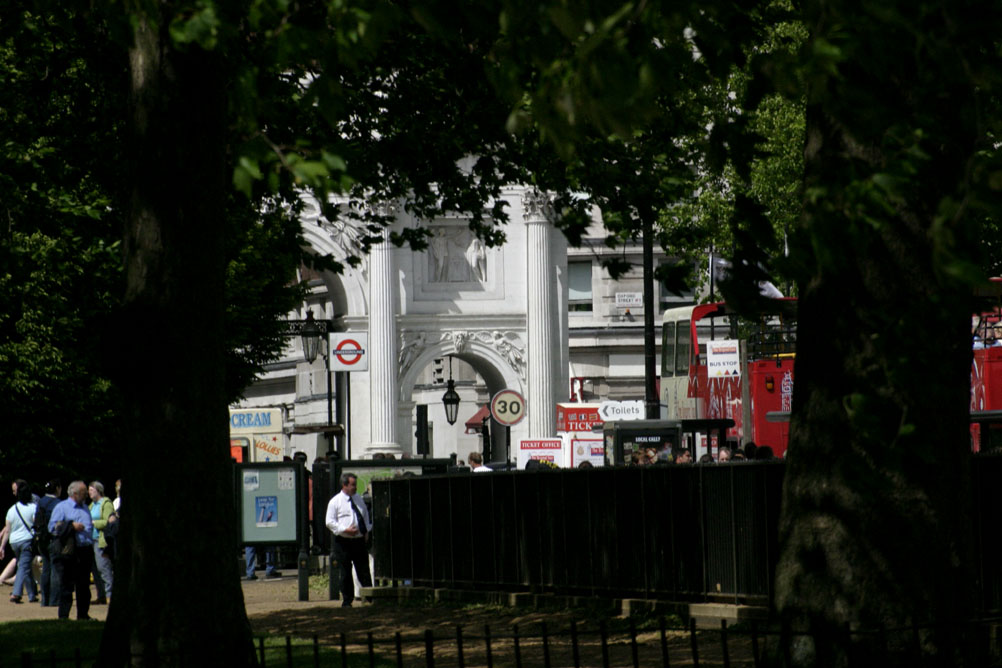 Marble Arch as viewed from Hyde Park